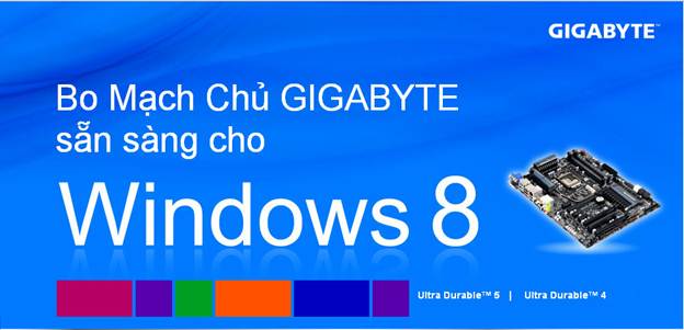 Bo mạch chủ Gigabyte sẵn sàng cho Windows8