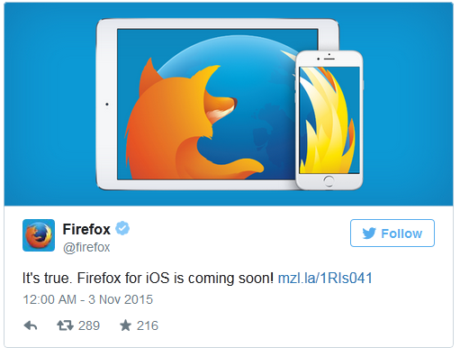 Trình duyệt Firefox sắp chính thức lên iPhone