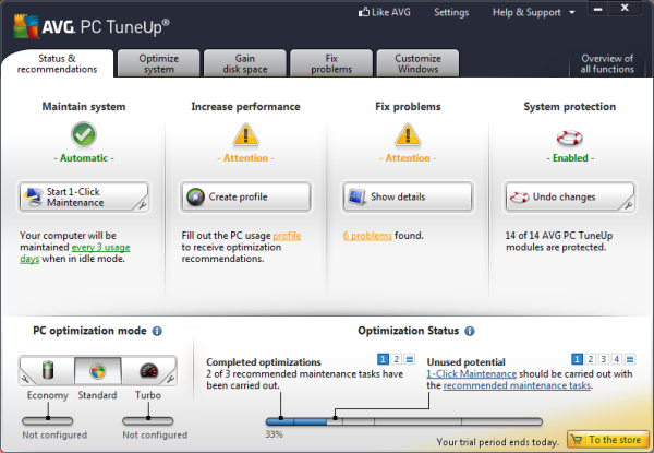  AVG PC TuneUp 2013: Bảo dưỡng máy tính đến 'tận răng'